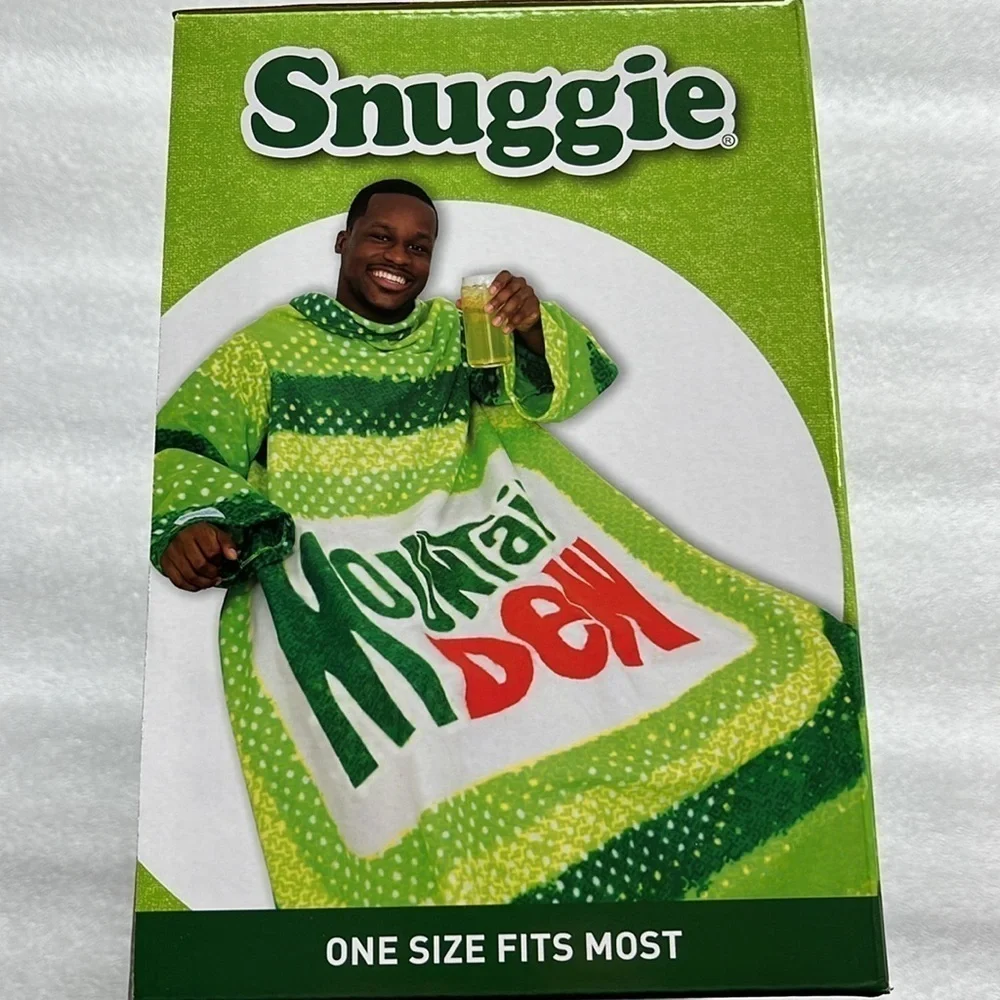 🆕 Snuggie Retro Mountain Dew Wearable Blanket Green